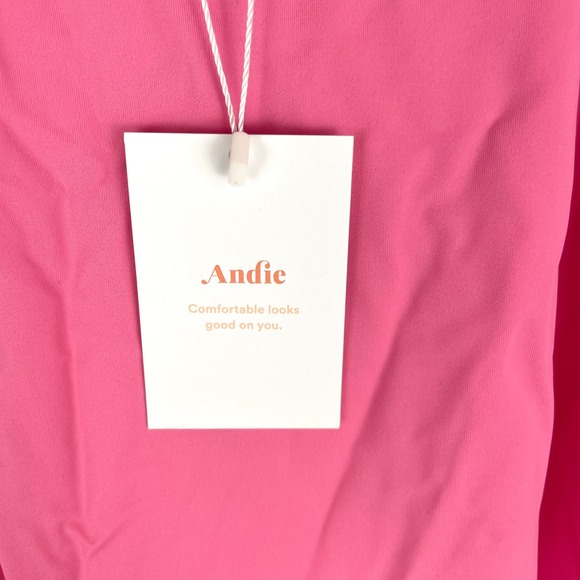 Andie Plus Size The Amalfi One Piece Swimsuit In Peony Pink Size XXL New - Picture 8 of 11